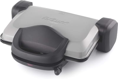 Contactgrill - Tosti-apparaat grill - Snelle maaltijden - Omkeerbare platen - 84 x 56 x 34 cm - Grijs