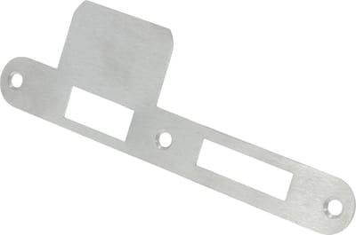 Nemef Sluitplaat verlengde lip - rechthoekig - 196 x 29/61,5 mm (LxBxH/B+LIP) - RVS Geborsteld - VP 4109 - din links