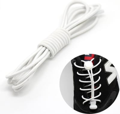 Lock veters | Ronde Elastische Schoenveters - Elastische veters - Hardlopen | Schoenveters | Laces | Wit