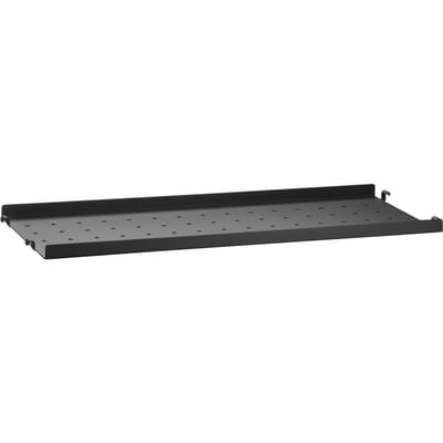 String Furniture Metalen legplanken - zwart - met lage rand - 58 x 2 x 20 cm