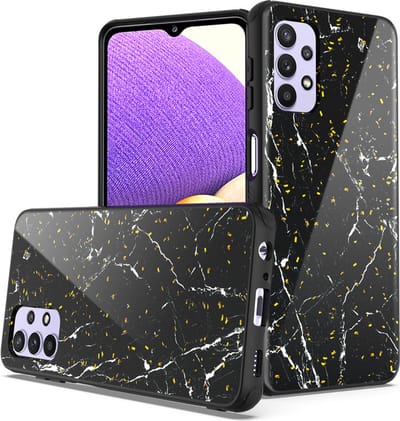 Shockbestendige Silicone Hoesje met print Geschikt voor: Samsung Galaxy A73 5G - Black Marble - ZT Accessoires