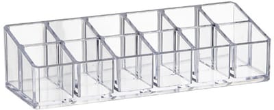 Verpakking van 1 stuk - Opbergdoos - 12 vakken - Acryl - Opbergdoos voor lippenstift - Hoogwaardige transparante acryl bureau-organizer voor cosmetica - Displayrek - Plank - Geschikt voor bureau-opslag - Transparant
