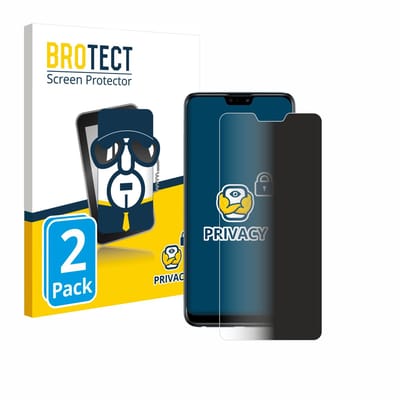 BROTECT - privacy screenprotector voor ASUS ZenFone Max Pro (M2) ZB631KL - Folie Beschermfolie Blauwlichtfilter 2 Stuks