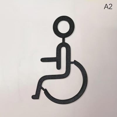 Toiletbordje|Zelfklevende Badkamersymbolen (Inclusief rolstoeltoegankelijk) Voor Kantoor Restaurant Publieke Ruimtes