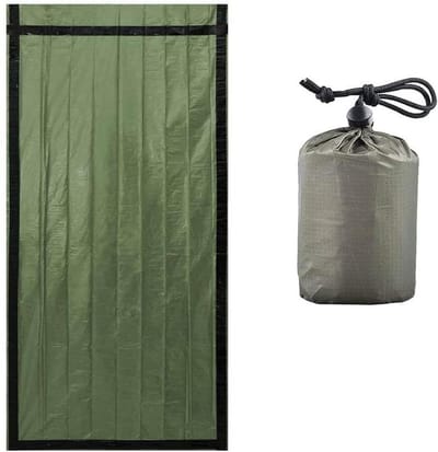 Nood Slaapzak - Survival Bivouac - Outdoor Bescherming - Waterdicht & Hittebestendig - 210x90cm - Groen