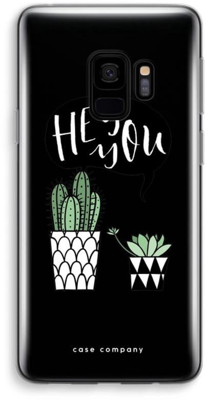 Case Company® - Hoesje geschikt voor Samsung Galaxy S9 hoesje - Hey you cactus - Soft Cover Telefoonhoesje - Bescherming aan alle Kanten en Schermrand