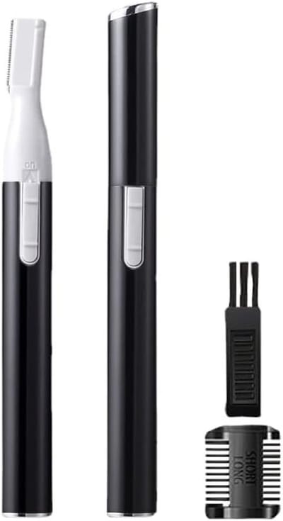 Gezichtstrimmer Set - Gezichts- en Neushaartrimmer - Precisie Ontharen - Pijnloos en Huidvriendelijk - Compact Formaat - Wit