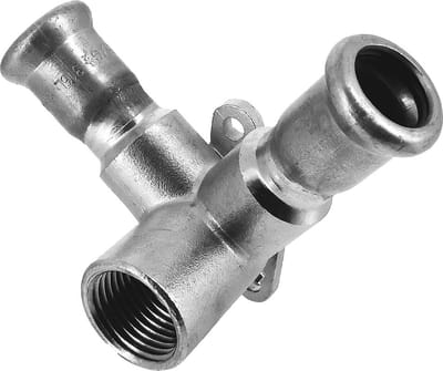 BONFIX 3-delige schroefkoppeling vlakdichtend 18 mm 3/4 inch M-Press RVS