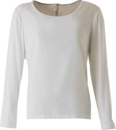 MOOI! Company - Blouse Pleun lange mouw - Dames Top O-hals - Kleur - Stone - L