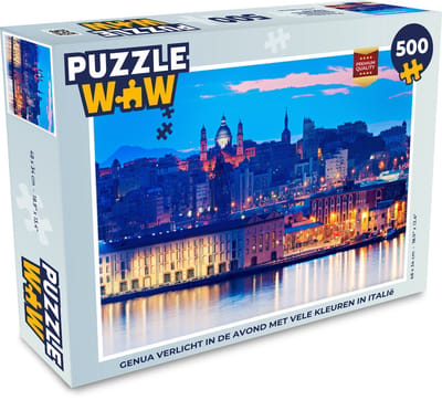 Puzzel Genua - Licht - Italië - Legpuzzel - Puzzel 500 stukjes