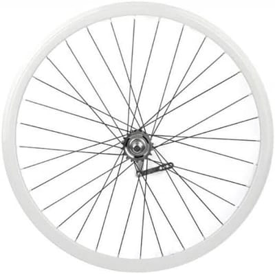 Achterwiel Terugtraprem - Stadsfiets Wiel - Veilig Fietsen - Handgemonteerd Aluminium - 700C 30mm - Wit