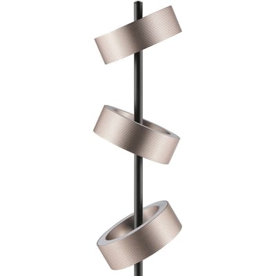 Brilliant LED vloerlamp Axion, zwart/bruin, hoogte 150 cm, CCT, dimbaar.