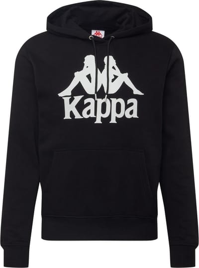 Kappa Taino Hooded  705322-19-4006, Mannen, Zwart, Sporttrui casual maat: M