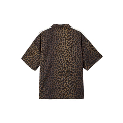 Adidas Originals Classic Sports Series Comfortabele Polo Losgestreept Luipaardprint Korte Mouw Shirt Dames shirts Gelaagd-Brons KA2678 XS black