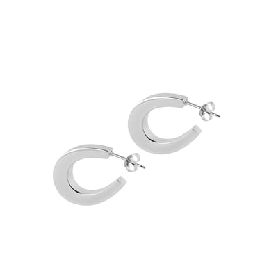 Zilver Ovale Hoops