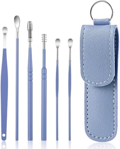 Knaak Oorsmeer Verwijderaar Set - Oorreiniger - Ear Cleaner - 6 delig - Blauw