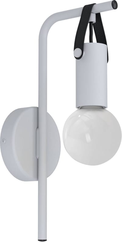 EGLO Apricale Wandlamp - E27 - Staal|Leer - Zwart|Bruin