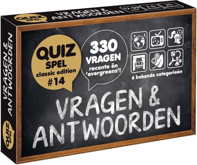 Vragen & Antwoorden #14 - quizpuzzels - pocketformaat Vragenspel - Kaartspel - Quizspel / Trivia Quiz / Aanvulset / Uitbreiding - 330 NIEUWE NEDERLANDSE VRAGEN!