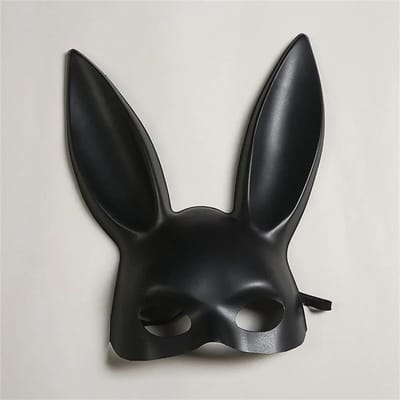 Halloween Konijnenoren Halve Masker Helder Mat Konijn Cosplay Dans Kostuum Feest Maskerade Festival Anime Bar Nachtclub Accessoire
