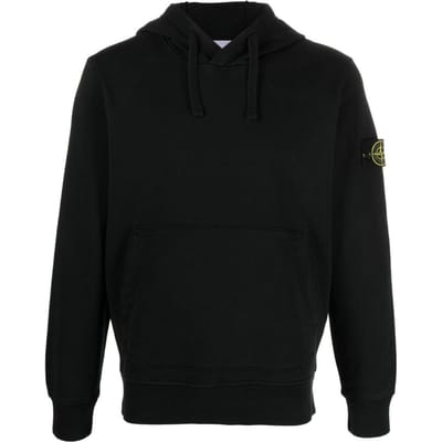 Stone Island Logo Patch Hoodie Zwart Heren Tops 801564151-A0029 L black