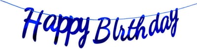 Happy Birthday Slinger Verjaardag Versiering Letter Slinger Feestartikelen Feest Slingers Vlaggenlijn - Blauw