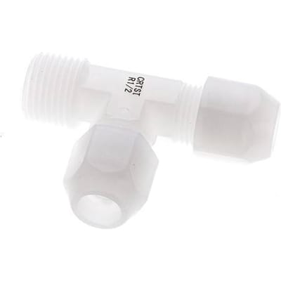 10x12mm & R1/2'' PVDF haakse slangkoppeling met buitendraad 10bar/145psi
