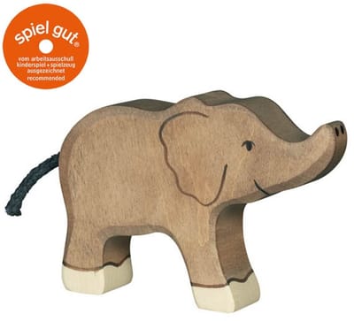 HOLZTIGER Wildernis - Olifant Klein - 12X2X8Cm - Houten Figuur - Handgemaakt