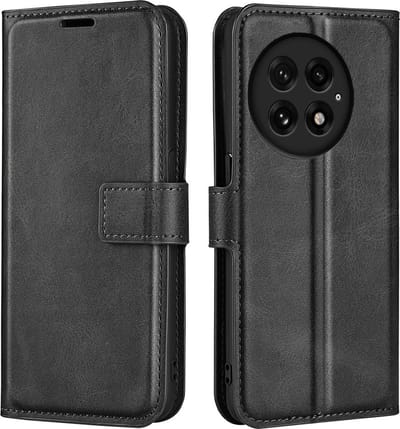 Coverup Hoesje - Geschikt voor OnePlus 13 Hoesje - Coverup Deluxe Book Case - Zwart
