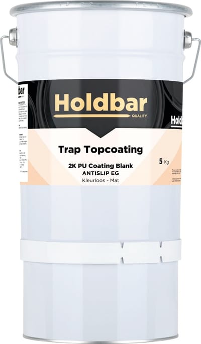 Holdbar Trap Topcoating Antislip (Extra grof) Mat 5 Kg - Glashelder - Transparant - Trapverf - Slijtvast - Gemakkelijk Schoonmaken - Bestand tegen zware belastingen - 2 Componenten - Mat, Zijdeglans en Hoogglans