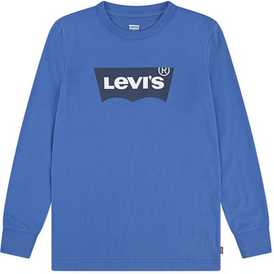 Levi´s ® Kids Batwing T-shirt Met Lange Mouwen Blauw 36 Months Jongens
