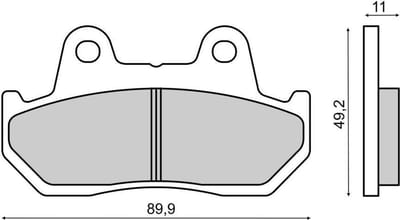 rms remblokje voor honda 1100 vf motor 1983 tot 1986 sc12 / av nieuw