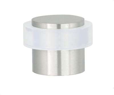 Deurstopper Vloer - Deurstopper Schroef - Muren Beschermen - Matte RVS Afwerking - 20x20mm - Wit