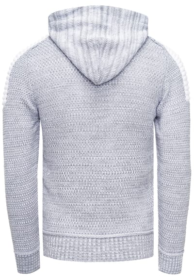 Chunky contrasterende hoodie met 1/2 rits