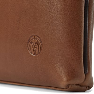 Lou Tankleurig & Donkerbruine Lederen Laptophoes