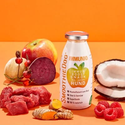 Smoothiedog - Immunio - Smootie voor honden - Ondersteunt immuunsysteem - rund - flesje 250 ml