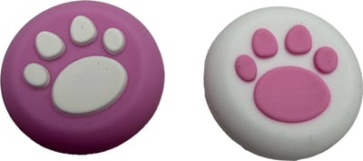 2 Thumb grips met kastenpootjes - Geschikt voor Nintendo Switch - Duim Grips - Grips - 2 stuks - Accessoires geschikt voor Nintendo Switch - Universeel - Roze/wit - CHPN