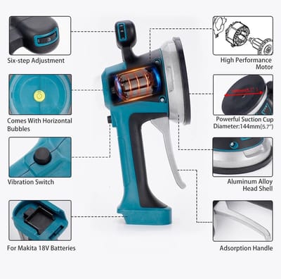 Tegeltriller draadloos - tegeldrager met trilfunctie - 6 standen - 18-20 V - inclusief accu - ergonomische grip
