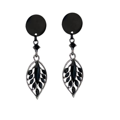 Clip oorbellen -Tampe- zwart- geen gaatje- Charme Bijoux