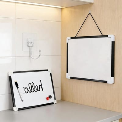 Magneetbord - Wit - 20 x 30 cm - Magnetisch Whiteboard met Pen en Gespen - Voor Kinderen en Volwassenen