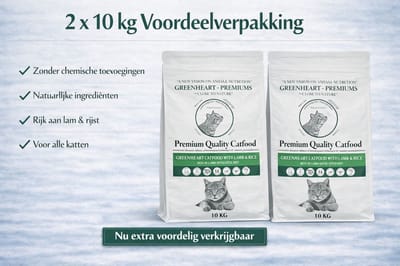 Greenheart kattenvoer Lam 2x 10 kg Voordeelverpakking - Kat