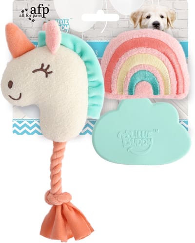 AFP Little Buddy 3-Pack Toy Wonderland - Hondenspeeltjes - Speelgoed voor Puppy's - Knuffeltjes voor Honden - 3 stuks