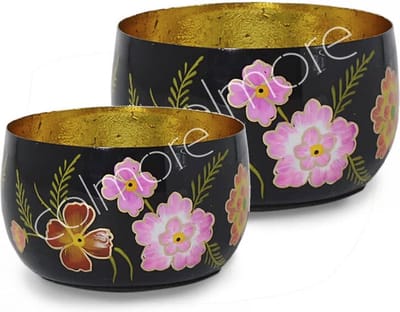 Colmore - iron black - waxinelichtje - flowers - 1 stuk