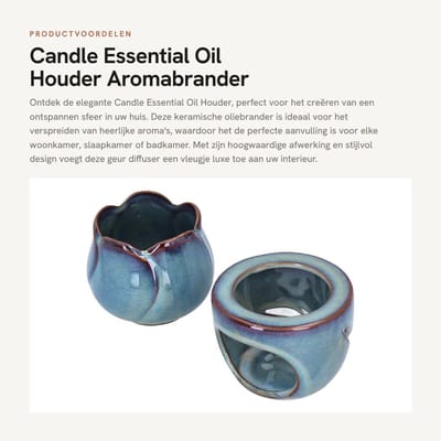 Dailygoods- Oliebrander Hoogwaardige Keramische - Aromabrander - Geurlamp - Theelichthouder - Decoratiegeschenk - 180 ml Inhoud