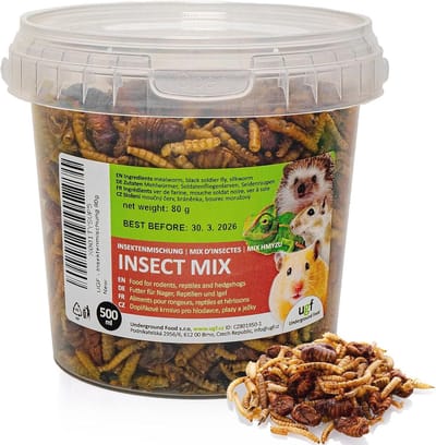 Insectenmix voor Huisdieren - Gezond Egelvoer en Knaagdier Dieet - 500ml Emmer