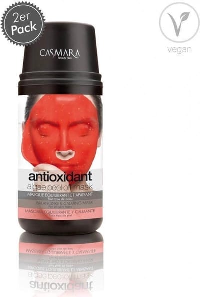 CASMARA ANTIOXIDANT ALGAE PEEL-OFF MASK | Alle huidtypes | Speciaal voor jonge huid | Gezichtsmasker | Unisex formule | Gel met powder | 2 Mask + 1 Balancing and Calming Ampoule 4 ml.