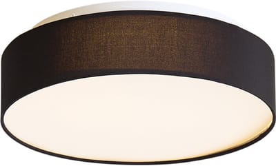 QAZQA flat drum - Moderne Dimbare LED Plafondlamp met Dimmer - 1 lichts - Ø 35 cm - Zwart -