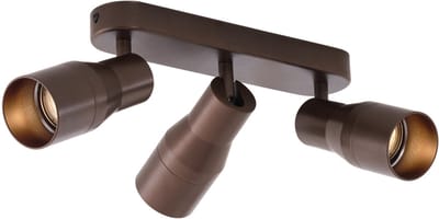 QAZQA stanley - Moderne Plafondspot | Spotje | Opbouwspot - 3 lichts - L 26.5 cm - Brons - Woonkamer | Slaapkamer | Keuken