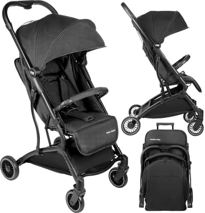 Compacte Kinderwagen Inklapbaar - Lichtgewicht Reisbuggy tot 15 kg met Grote Boodschappenmand