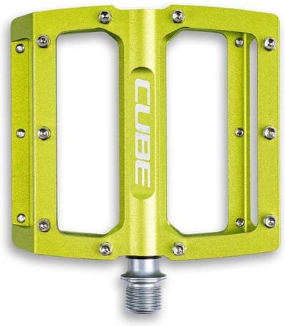 CUBE Pedalen All Mountain - Fietspedalen - Lichtgewicht platformpedaal - CNC Gefreesd Aluminium - 105 x 95 x 17 mm - Groen