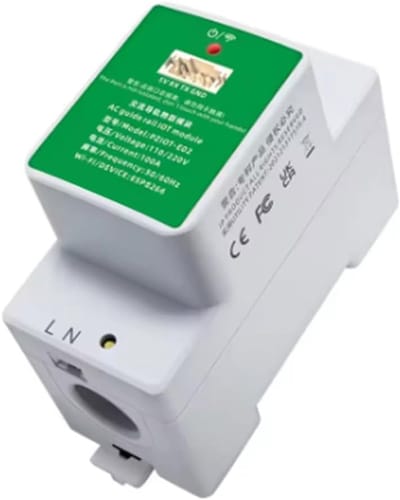 Wifi Energiemeter - Stroommeter Wattmeter - Energieverbruik Meten - Tasmota Compatibel - 10 x 8 x 7 cm - Grijs